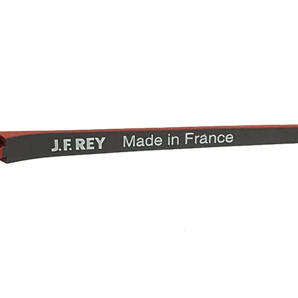 J. F. Rey Eyeglasses Frames JF3014 0360 Gray Orange Hexagonal Wire Rim 50-22-145